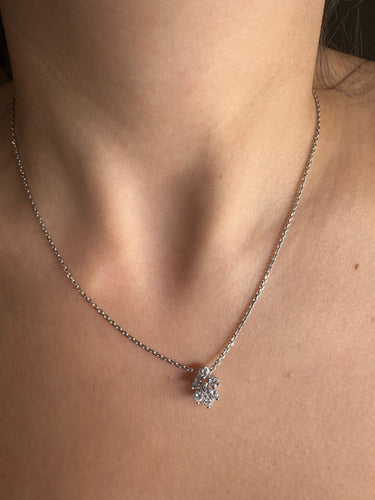 Collier Collier - Or blanc et diamants 58 Facettes 1108