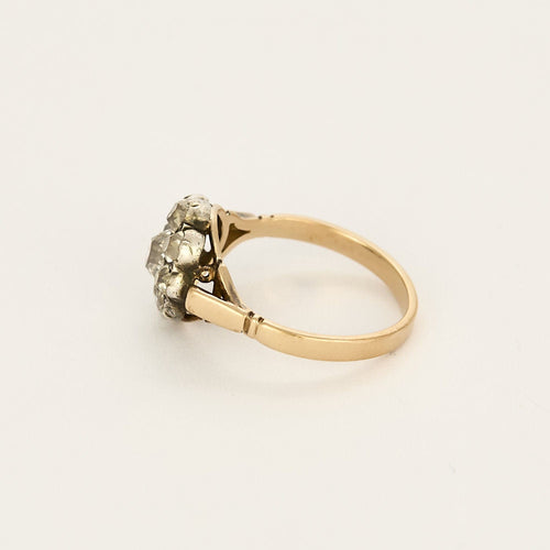 Bague 51 Bague en Or rose et argent et diamants de taille ancienne 58 Facettes MEA4861