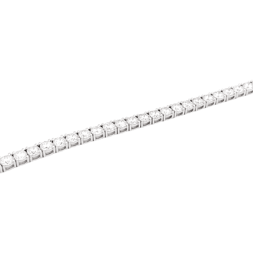 Bracelet Bracelet ligne or blanc et diamants. 58 Facettes 34486