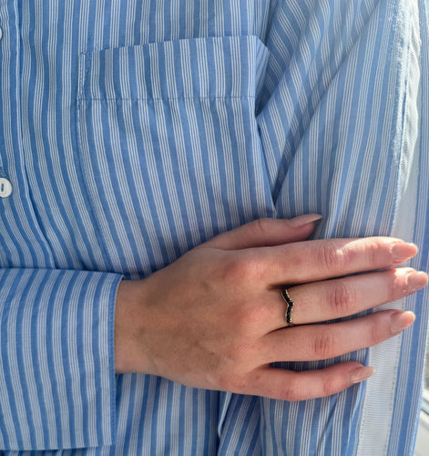 Bague 57 Bague vintage avec saphirs bleus 58 Facettes 2503040