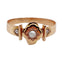 Bague 56.5 Bague antique or rose perles sertis étoilés 58 Facettes A05703
