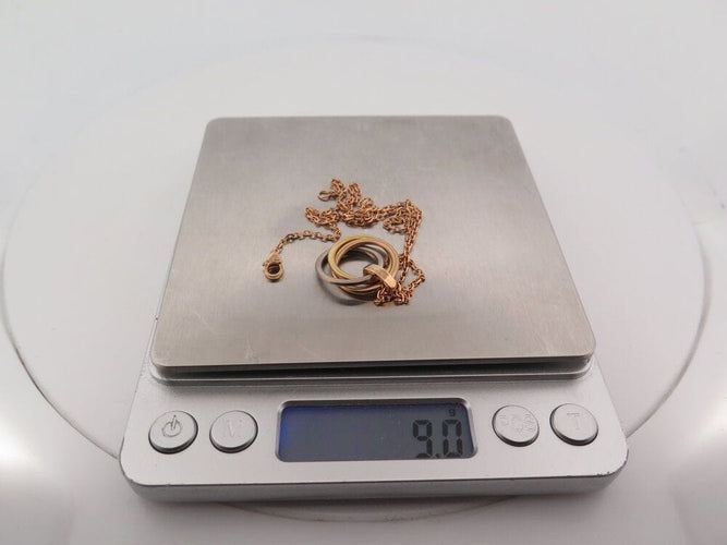 Collier collier CARTIER pendentif trinity mm 3 ors diamants or 18k 58 Facettes 265251