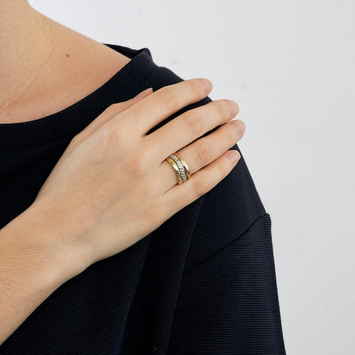 Bague 50 CARTIER – 3 bagues empilables Diamants 58 Facettes