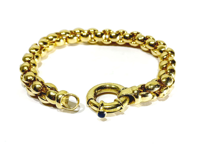 Bracelet Bracelet or jaune et saphir 58 Facettes