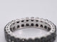 Bague 54 Bague d'éternité en or blanc avec diamants noirs 58 Facettes 2210