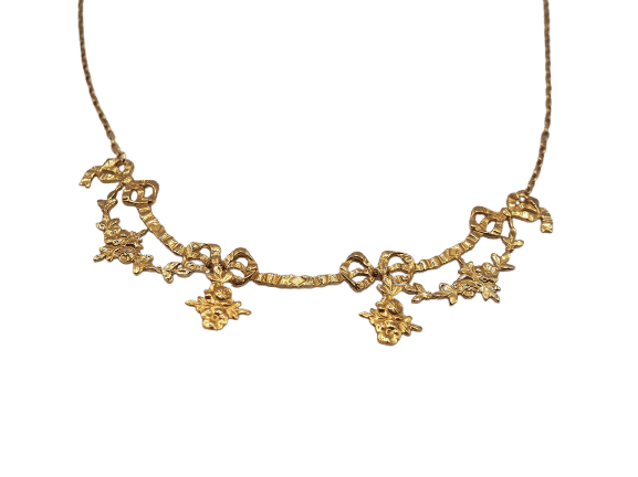 Collier Collier draperie or jaune époque Napoléon III 58 Facettes 1842