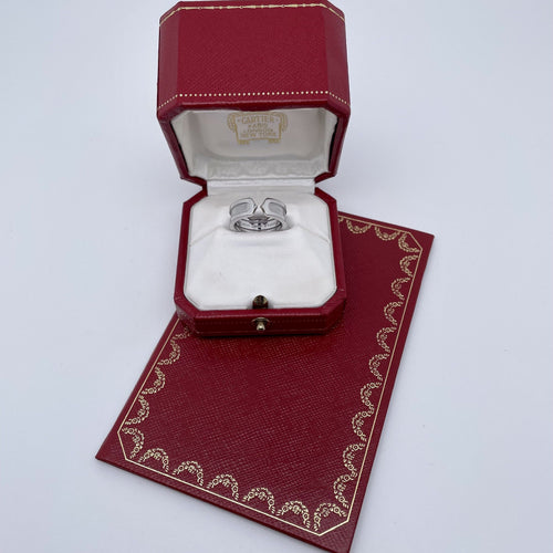 Bague 51 Bague C de Cartier or blanc 58 Facettes