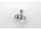 Pendentif Pendentif en or blanc en forme de coeur avec diamants 58 Facettes 2078
