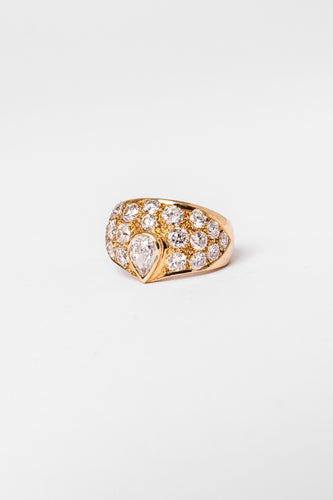 Bague 52 Bague Jonc en or jaune et diamants 58 Facettes