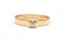 Bague 52 Bague contemporaine en or jaune sertie d'un diamant (0.03ct) 58 Facettes 22912