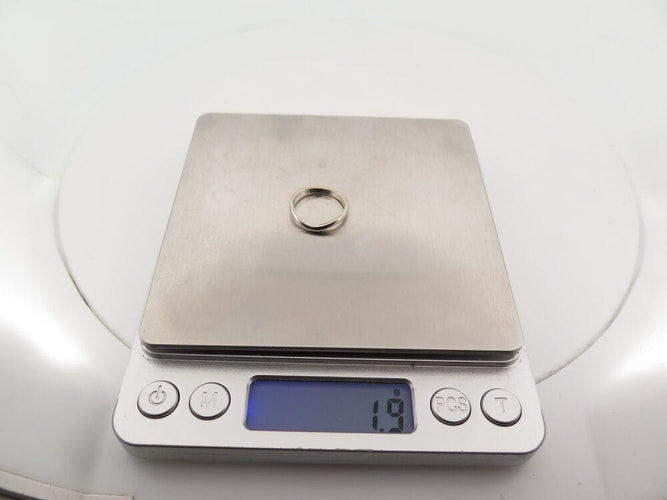 49 bague solitaire diamant 0.76ct t49 or blanc 18k 6.9 gr + anneau 58 Facettes 265666