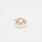 Bague 53 Bague or blanc quartz rose et tourmalines 58 Facettes