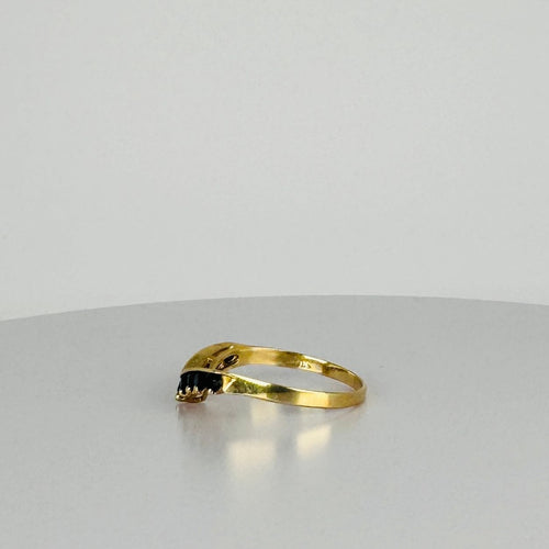 Bague 57 Bague vintage avec saphirs bleus 58 Facettes 2503040