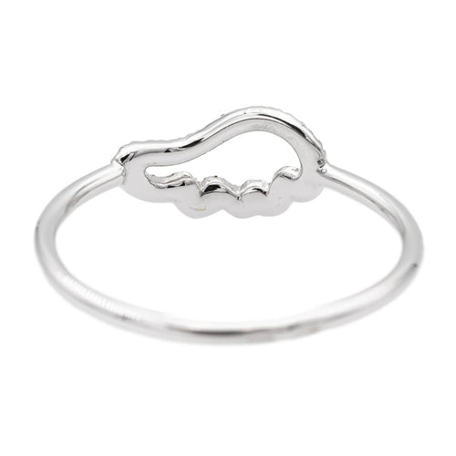 Bague 54 Bague Aile d'ange Or blanc Diamant 58 Facettes 579296RV