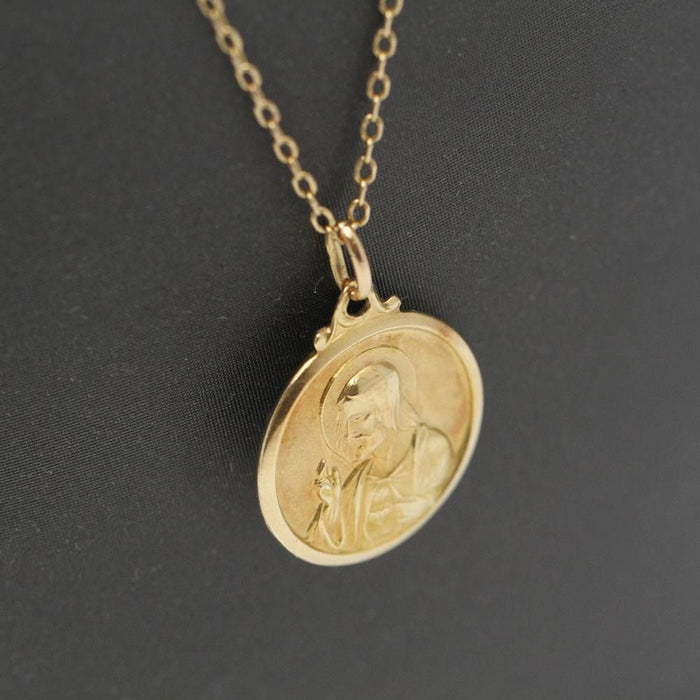 18k gouden scapulier-medailleketting met scapulier-medaille