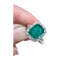 Bague 53 Bague Art Déco Émeraude 1.60 ct diamants 58 Facettes
