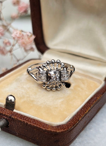 White gold diamond ring