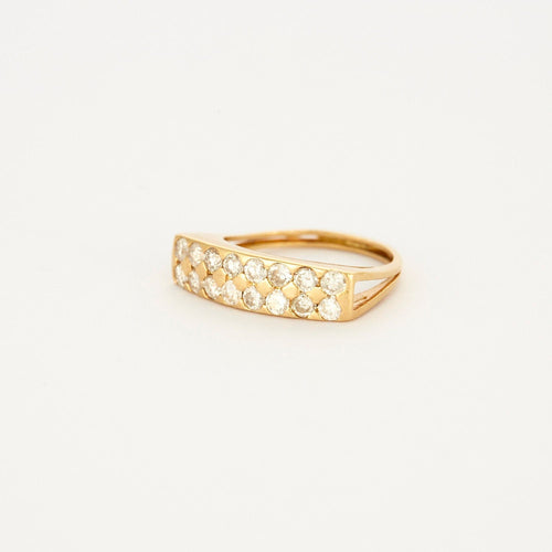 Bague 53.5 Bague or jaune et diamants 58 Facettes LP778/12