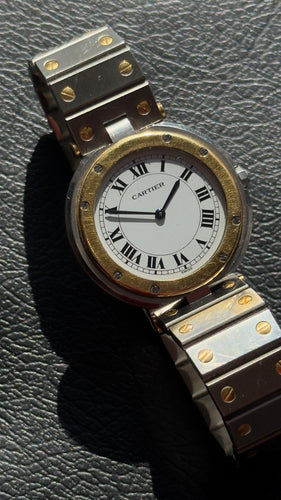 Montre CARTIER - Montre Santos Ronde Vendôme - Grand Modèle - Réf. 8191 - Full Links 58 Facettes