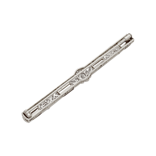 Broche Broche Art Déco, platine, or blanc, diamants, émail. 58 Facettes 34375