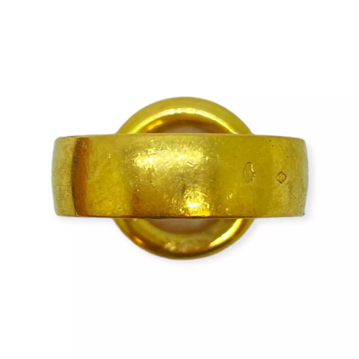 Bague 54 Bague or jaune demi perle 58 Facettes 330064900