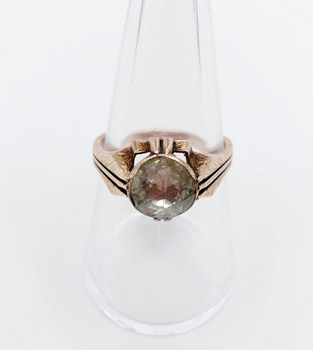 Антички прстен Soliter tank од ружичастог злата 14к и ружичасто сечени дијамант 