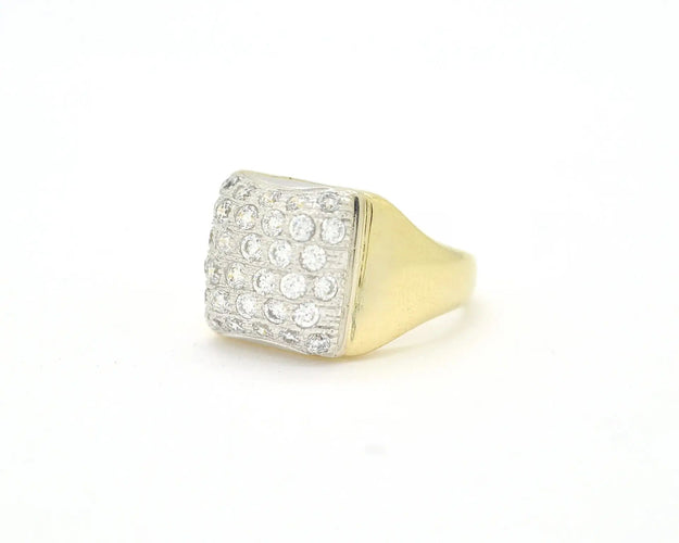 Bague Bague en or jaune sertie de diamants de 0,96 ct 58 Facettes 12984
