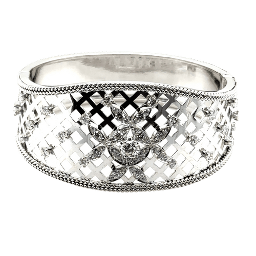 Bracelet Bracelet jonc en or blanc 58 Facettes 7094/15