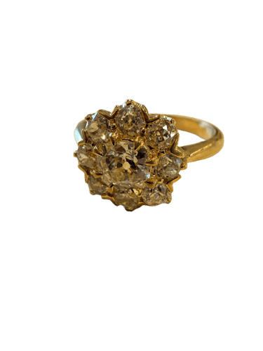 Bague 52 Antique yellow gold and diamond ring 58 Facettes