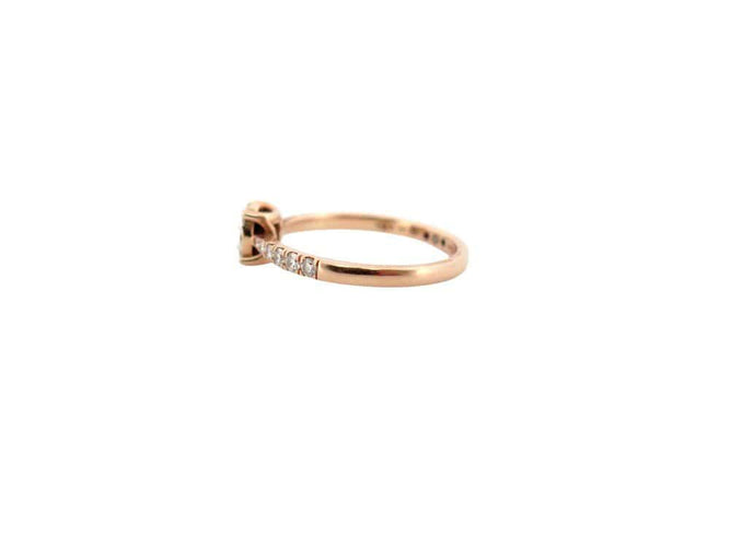 Bague 55 bague juliette juju j0303p 6mm en or rose 18k & diamants 0.45ct 58 Facettes 267117