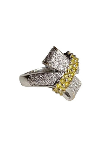 Bague 51 Bague nœud, en or 18k et diamants 58 Facettes