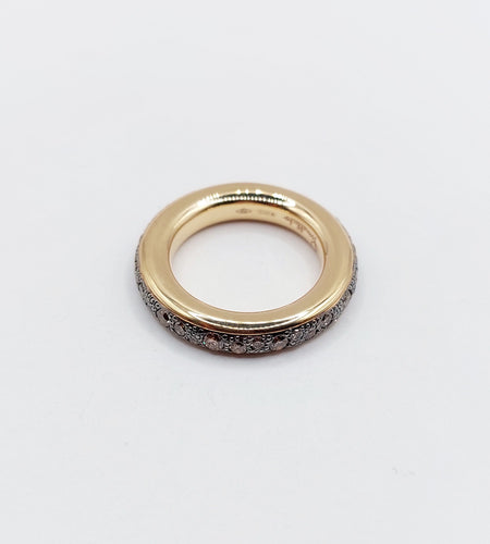 Bague 51 Pomellato - Alliance Iconica en or rose 18k et diamants bruns 58 Facettes A06511