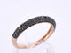 Bague 54 Bague en or rose avec diamants noirs taille brillant 58 Facettes 2224