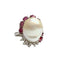 Bague 61 bague en or avec diamants rubis et perle 58 Facettes Q153B