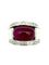 Bague 58 Bague or blanc 18K, diamants et rubis 11ct certifié 58 Facettes