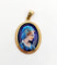 Pendentif Pendentif style Art Nouveau or jaune, plaque émaillée jeune fille, vintage 58 Facettes A05197
