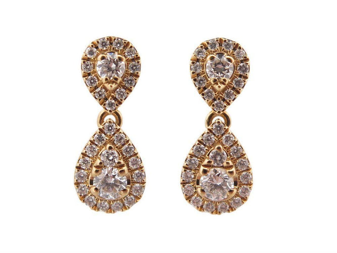 Boucles d'oreilles boucles d'oreilles es 58 diamants 0.85ct or jaune 18k 4.4gr s 58 Facettes 268063