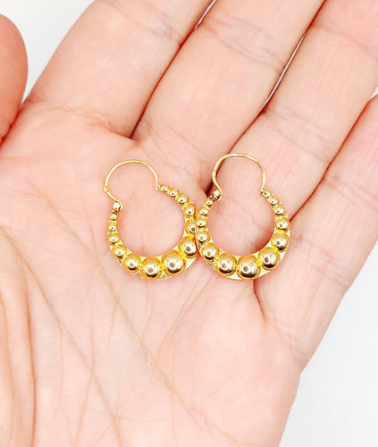 Boucles d'oreilles Créoles vintage or rose 58 Facettes A05842