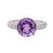 Bague 53 Bague Or blanc Améthyste, Diamant 58 Facettes 2845489CN