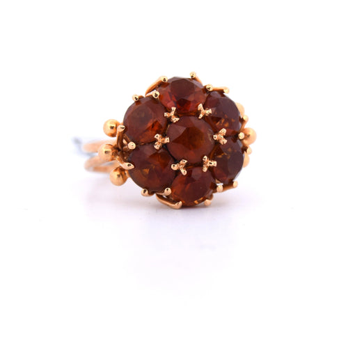 Bague 55 Bague vintage - Or jaune 18 carats - Quartz 58 Facettes