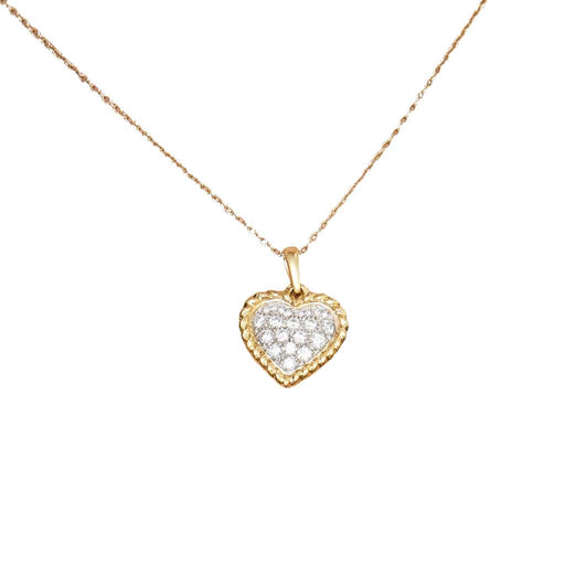 Pendentif Pendentif vintage de la maison Van Cleef & Arpels, de forme coeur en or jaune et diamants 58 Facettes MB6