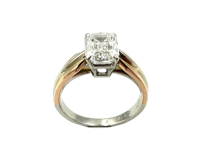 Bague 56 CARTIER. Bague Solitaire Diamant 2.15ct D VS2 58 Facettes