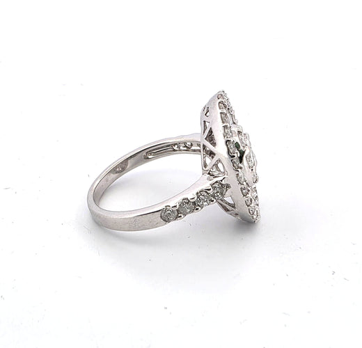 Bague 54 Bague exclusive sertie de diamants en or 18 carats 58 Facettes