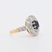 Bague 52 Bague Halo Vintage saphir et diamants 58 Facettes 227