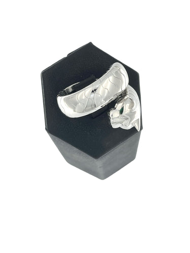 Bague 58 CARTIER - Bague Panthère Lakarda en or blanc, émeraudes et onyx 58 Facettes