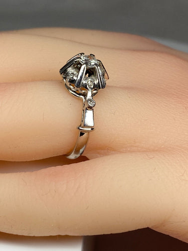 Bague 51 Bague solitaire en Or gris, et Diamants 58 Facettes AB72bis