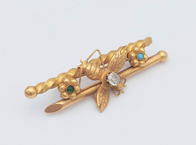 Broche Broche animalière ancienne or jaune  diamant 58 Facettes