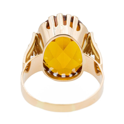 Bague 57 Bague Cocktail Or jaune Citrine 58 Facettes 2584629CN