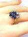 Bague 53 Bague Bouquet or blanc saphirs et diamants 58 Facettes AB455 bis