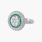 Bague 57 Bague style Art Déco Diamants Emeraudes 58 Facettes AB67